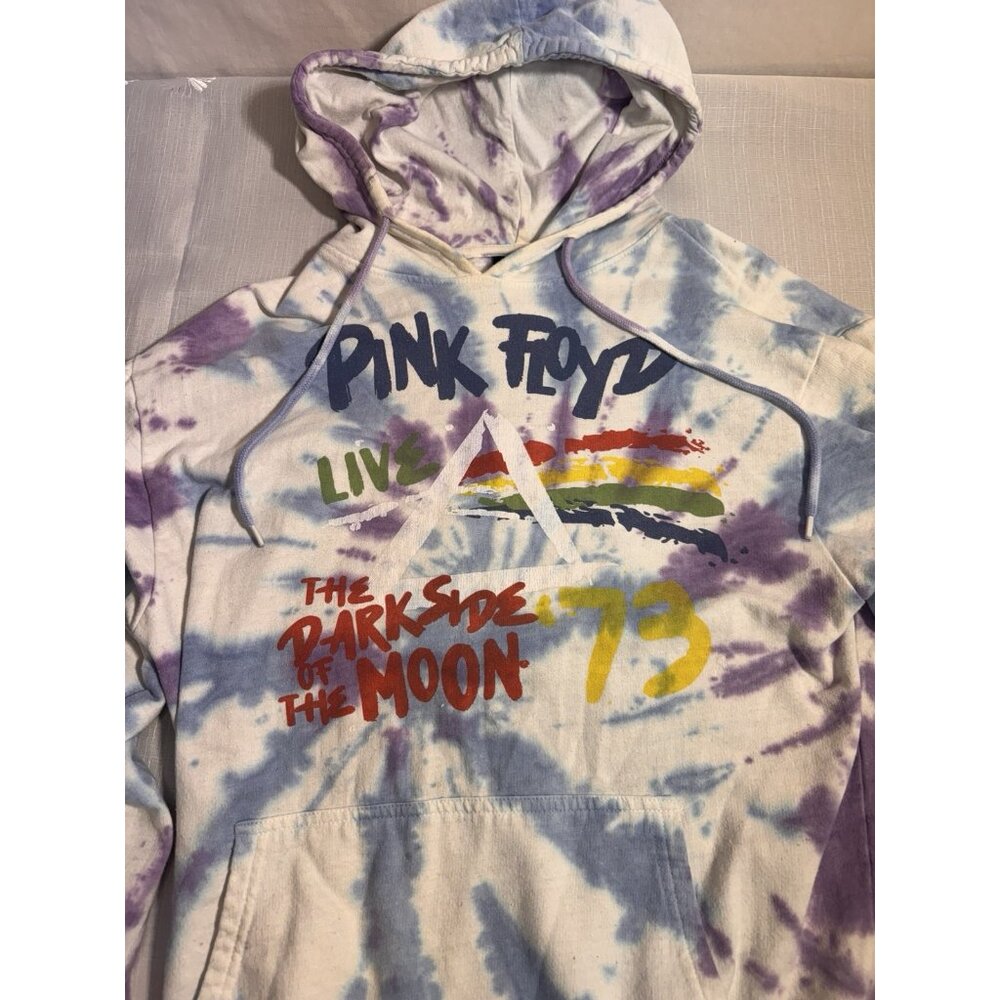 Pink Floyd Tie Dye Hoodie Live Dark Side of the Moon 1973 Men’s M - Picture 4 of 12